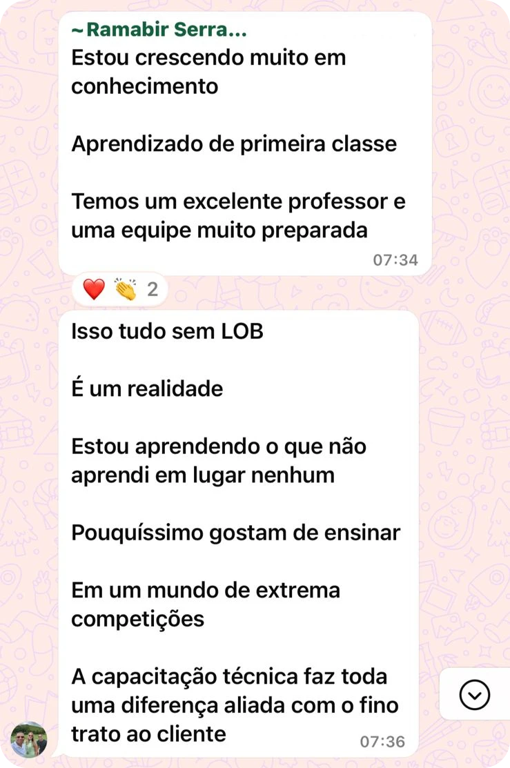 Depoimento de aluno da ePREV