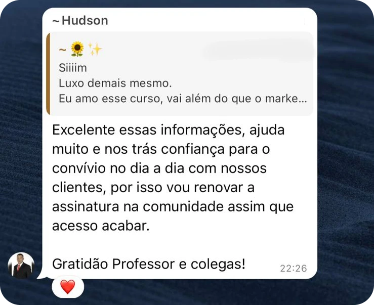 Depoimento de aluno da ePREV