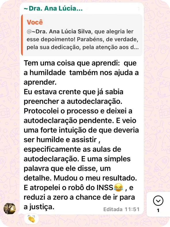 Depoimento de aluno da ePREV
